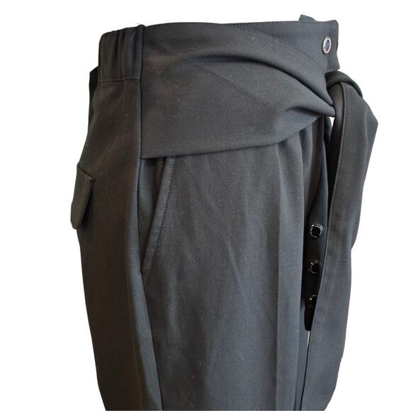 Maniere De Voir Black High Waist Tie Wrap Pants NWT Sz US10 - Picture 3 of 9